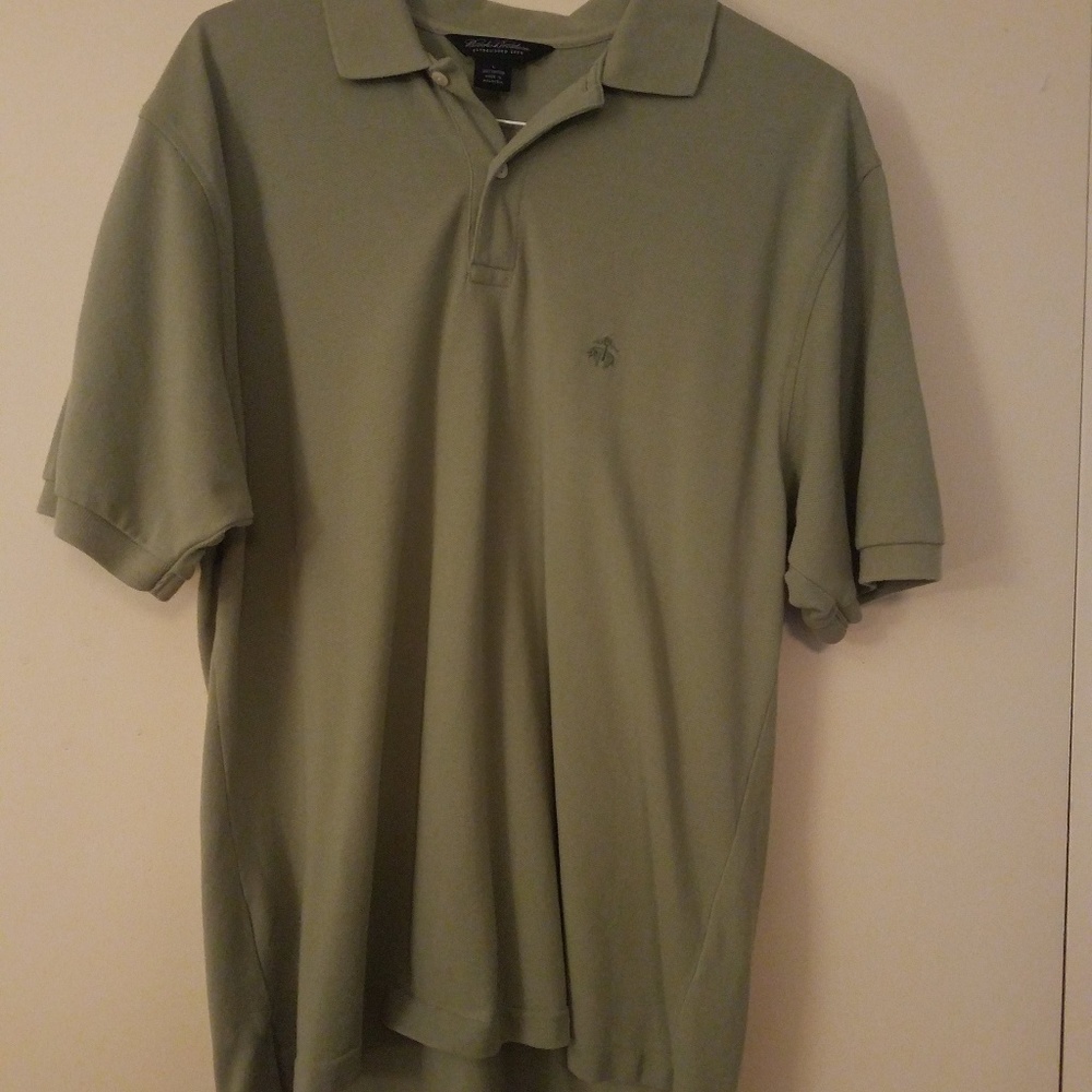 Brooks Brothers Mens L Olive Green Polo